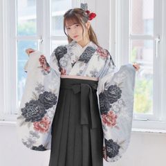 卒業式 白黒袴4点セット 髪飾りセット - メルカリ