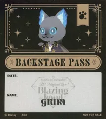 【中古】シール・ステッカー グリム バックステージパス風ステッカー 「ディズニー ツイステッドワンダーランド 3D Magical Live -Blazing Jewel-」 グッズ購入特典