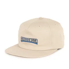 【美品】CHALLENGER チャレンジャー キャップ ベージュ サイズ:FREE | 20AW カレッジロゴ刺繍 5パネルキャップ (COLLEGE LOGO CAP) | ブランド 帽子 スナップバック【メンズ】【中古】