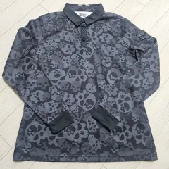 PXG スカル カモフラ 長袖 起毛 ポロTシャツ ゴルフウェア レディース トップス S M