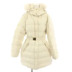 ザラ ZARA ダウンコート ダウンジャケット アウター フード ベルト付き フェイクファー S 白 ホワイト 8073/2502/712/S /YT