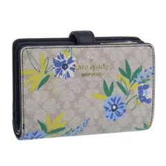 ケイトスペード ニューヨーク 二つ折り財布 L字ファスナー レディース 花柄 ベージュ アウトレット kate spade new york kk912-960