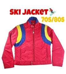 70s〜80s Sears×Ted Williams スキージャケット　赤　サークル柄　ラウンデル
