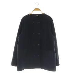 アーペーセー A.P.C. ダブル ノーカラーコート ジャケット M ネイビー /MY ■OSのサムネイル