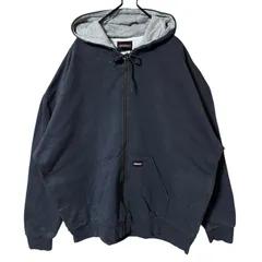 フルジップ パーカー ディッキーズ ストリート グレー オーバーサイズ 2XL 無地 シンプル 単色 スウェット レディース ユニセックス メンズ 古着 長袖