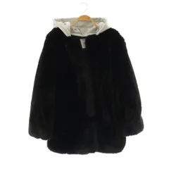 ジェイダ GYDA フードエコファーコート フェイクファー F ブラック グレー /ES ■OS