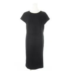 ボールジー BALLSEY トゥモローランド ワンピース ひざ丈 半袖 ウール ストレッチ 小さいサイズ 34 XS 紺 ネイビー /CK21 ■GY03