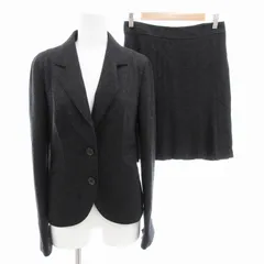 アンタイトル UNTITLED セットアップ スーツ カジュアル ジャケット スカート 2B ひざ丈 2 黒 ブラック /FF