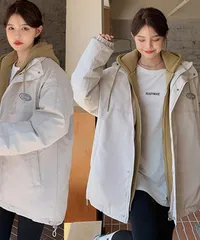 エコダウンジャケット フード付中綿コート