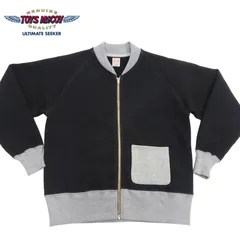 トイズマッコイ ジップスウェットシャツ TMC2556 メンズ ジップアップ C-2スウェット 2トーン切替 030 ブラック TOYS McCOY 新品