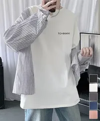 メンズTシャツ 長袖 ロンTクールネック