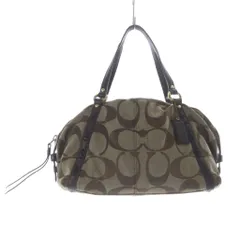 コーチ COACH シグネチャー トートバッグ ハンドバッグ 茶 F13006