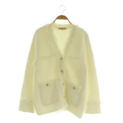 アプワイザーリッシェ Apuweiser-riche 23AW ラメツイードニットジャケット カーディガン フリンジ 2 オフホワイト /MY ■OS ■SH