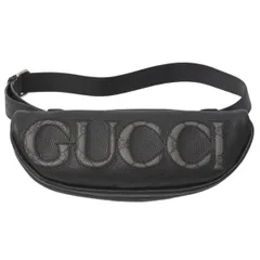 グッチ バッグ レディース メンズ ボディバッグ ショルダー レザー ブラック GUCCI 768111 AACXC 中古