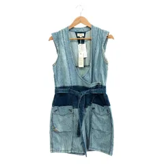DIESEL ディーゼル ノースリーブデニム切り替えワンピース風パンツ サイズ:S アーカイブ/Y2K/ペイント加工    ブルー レディース / 241019001161