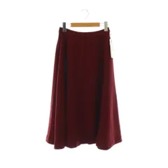 ロッソ ROSSO アーバンリサーチ F レーヨンフレアスカート ミモレ ロング 38 ワインレッド /AT ■OS