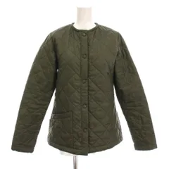 ラベンハム LAVENHAM キルティングジャケット 中綿 ノーカラー アウター 38 カーキ LVH-16-BP /YMのサムネイル
