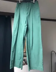 ユニクロ ピンタック ワイド コットンパンツ