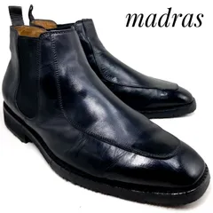 madras マドラス レザーサイドゴアブーツ 黒 ブラック 24.5cm EEE　革靴 ブーツ フォーマル ドレス カジュアル 本革 本皮 メンズ