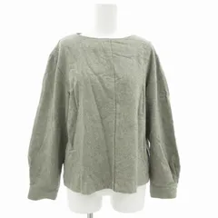 ヒューマンウーマン HUMAN WOMAN カットソー ニット 長袖 プルオーバー M グレー /GV