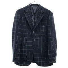 URBAN RESEARCH DOORS アーバンリサーチドアーズ ウールチェックテーラードジャケット DM12-M003JK ネイビー 50