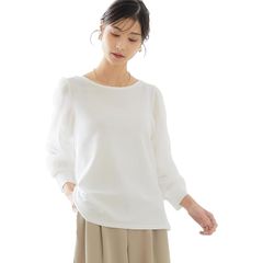 ヨリ yori コットンパフスリーブニット F 半袖 ボリューム袖 リブ