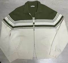 ZARA ザラ アイボリー ジップアップ ニット カーディガン