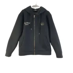 NBA メンズ95 ブラック SPURS フード ジップアップ ジャケット K8537