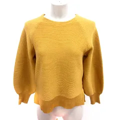 エニィスィス エニシス anySiS ニット カットソー Uネック 長袖 0 マスタード /RT