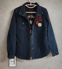 ミッキーマウス デニム キルティング シャツ ジャケット S