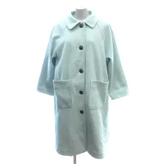 サマンサモスモス SM2 ステンカラーコート ロング シングル 総裏地 F 緑 ミントグリーン /AU