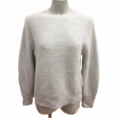 グローバルワーク GLOBAL WORK ニット セーター ボートネック 長袖 M ライトグレー /YK