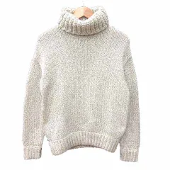 ナチュラルビューティーベーシック NATURAL BEAUTY BASIC ニット セーター タートルネック 長袖 白 ホワイト /YK