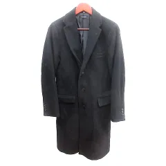 アーバンリサーチ URBAN RESEARCH チェスターコート 総裏地 ウール M 黒 ブラック /AU