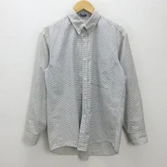G■モンベル/montbell 長袖シャツ/ギンガムチェック【S】薄茶/men's/70【中古】■