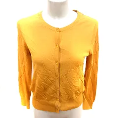 ナチュラルビューティーベーシック NATURAL BEAUTY BASIC カーディガン ニット 長袖 M マスタード /RT