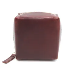 美品 drip × 宮永えいと ドリップ スクエアポーチ S 本革 小物入れ ラウンドファスナー  モカ   28011409