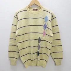 Q■90'S レトロ■チャップス ラルフ/Chaps By Ralph Lauren ウールセーター■黄【 LL 】日登美/men's/20【中古】