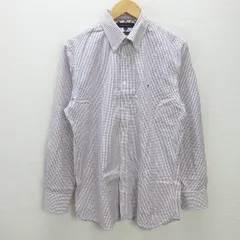 G■トミーヒルフィガー/TOMMYHILFIGER 長袖BDシャツ/チェック柄【L】赤紺/men's/72【中古】■