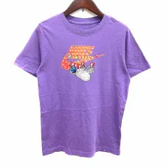 ナイキ NIKE Tシャツ カットソー クルーネック プリント 半袖 L 紫 パープル /YK