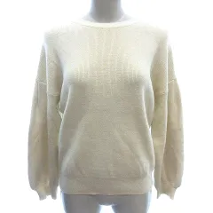 グローブ grove ニット セーター クルーネック ラメ 長袖 M 黄色 イエロー /AU