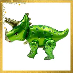 【迅速発送】INOOMP トリケラトプス バルーン 3D 恐竜風船 誕生日 装飾 パーティー用品 約35X22インチ 子供会 飾り付け 0
