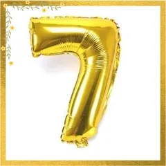 【迅速発送】make smile ちょうど良い大きさ 数字バルーン ゴールド 誕生日 ウェディング パーティーに (7) 1