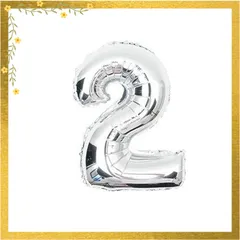 【迅速発送】BIIOONES make smile ちょうど良い大きさ 数字バルーン シルバー 誕生日 ウェディング パーティーに (2) 1