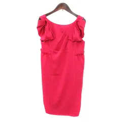 ジルスチュアート JILL STUART ワンピース ミニ ノースリーブ フリル 2 M ピンク /MN