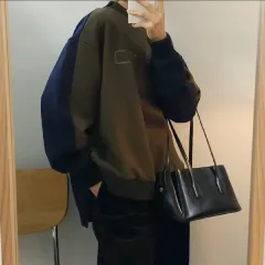 (S)トム・グレイハウンド バイカラー スウェットシャツ 起毛 オーバーサイズ L9W1028