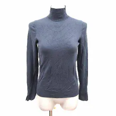 ザラ ZARA ニット カットソー ハイネック 長袖 S チャコールグレー /YK