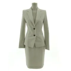 アンタイトル UNTITLED スーツ ジャケット テーラードカラー シングル 2B スカート タイト ひざ丈 日本製 グレージュ 1