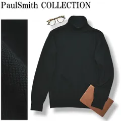 ポールスミス コレクション PaulSmith COLLECTION タートルネック ハイゲージニット ウール セーター トップス キレイめ カジュアル ビジカジ ジャケパン M ブラック メンズ
