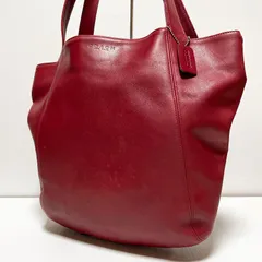 【大容量/A4】Vintage COACH ヴィンテージ オールドコーチ トートバッグ グラブタンレザー ショルダーバッグ 肩掛け ボルドー ワインレッド